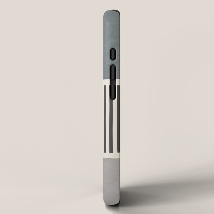 Gray Beige Black Lines Minimalist iPhone Case Gallery Image 2