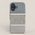 Gray Beige Black Lines Minimalist iPhone Case Gallery Image 1