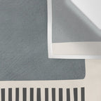 Gray Beige Black Lines Minimalist Wall Tapestry Gallery Image 3