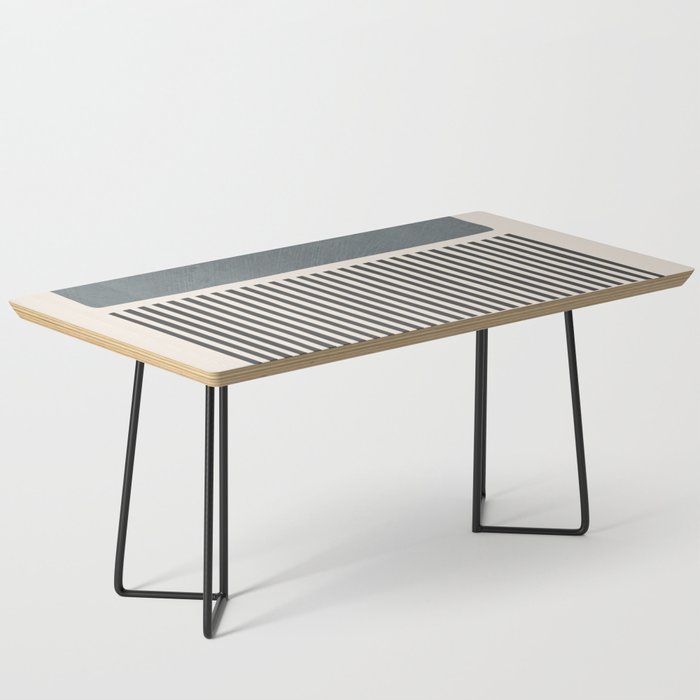 Gray Beige Black Lines Minimalist Coffee Table Gallery Image 1