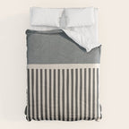 Gray Beige Black Lines Minimalist Comforter Gallery Image 6