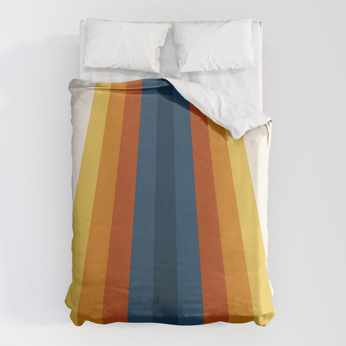 Bright 70's Retro Stripes Duvet Cover Gallery Image 6