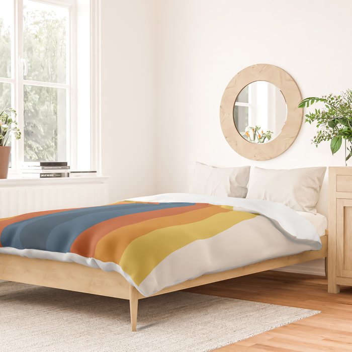 Bright 70's Retro Stripes Duvet Cover Gallery Image 2
