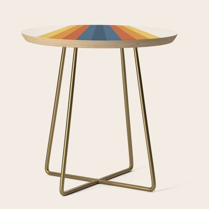 Bright 70's Retro Stripes Side Table Gallery Image 1