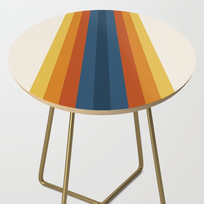 Bright 70's Retro Stripes Side Table Gallery Image 2