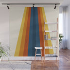 Bright 70's Retro Stripes Wall Mural Gallery Image 1