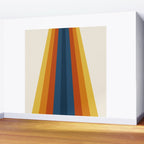 Bright 70's Retro Stripes Wall Mural Gallery Image 2