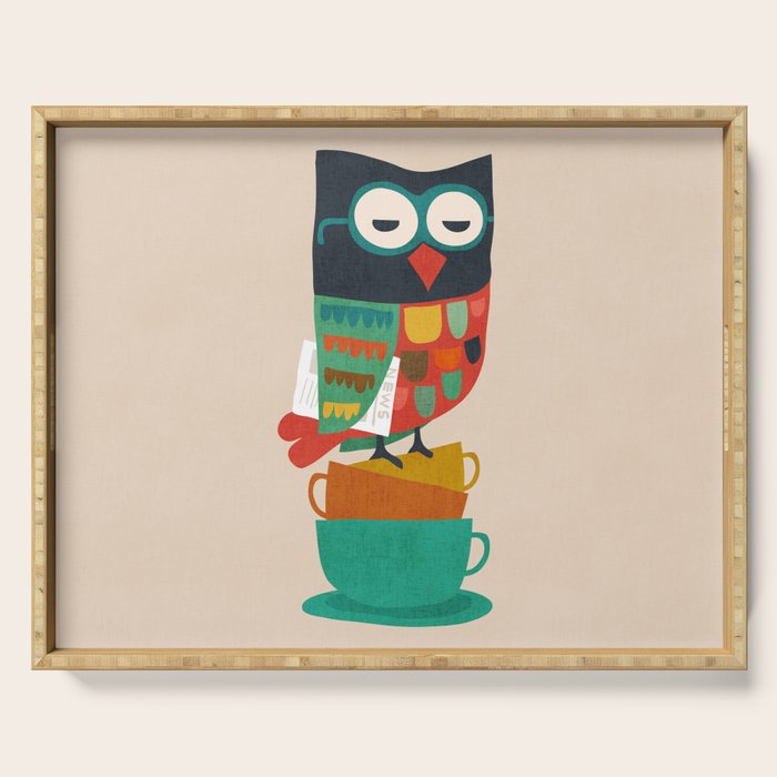 Morning Owl Serving Tray Gallery Image 1