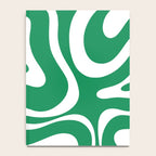 Green and White Retro Modern Liquid Swirl Abstract Pattern Notebook Gallery Image 4