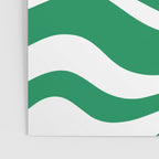Green and White Retro Modern Liquid Swirl Abstract Pattern Poster Gallery Image 3