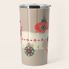 Festive Baubles With A Polar Bear Travel Mug Gallery Image 1