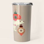 Festive Baubles With A Polar Bear Travel Mug Gallery Image 2