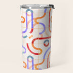 Colorful Curved Path Tiles G Travel Mug Gallery Image 2
