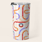 Colorful Curved Path Tiles G Travel Mug Gallery Image 3