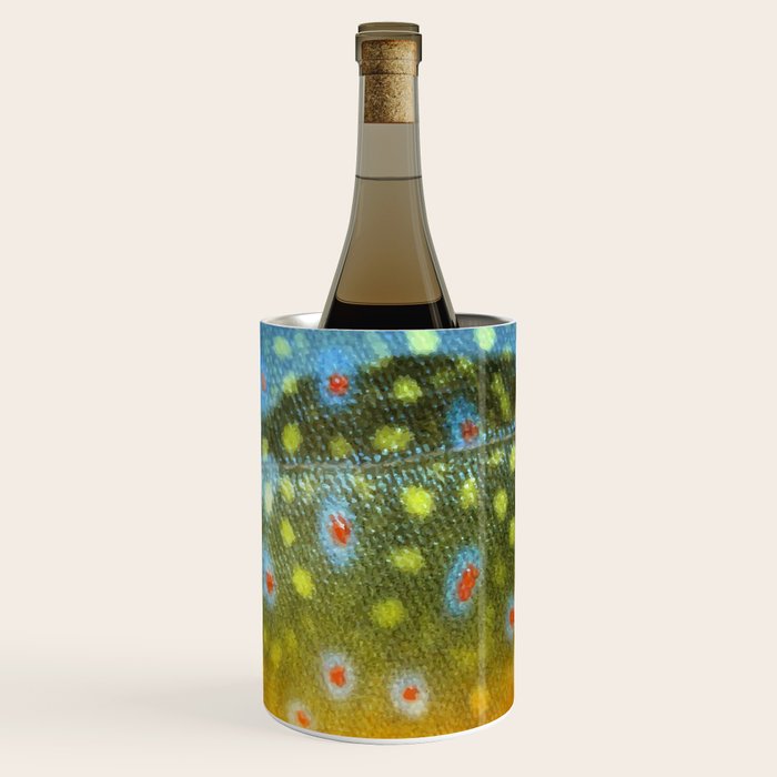 Brook Trout Skin Fly Fishing Wine Chiller Gallery Image 1