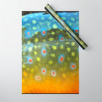 Brook Trout Skin Fly Fishing Wrapping Paper Gallery Image 1