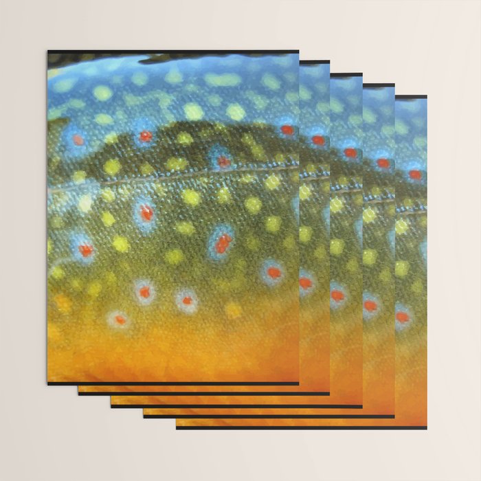Brook Trout Skin Fly Fishing Wrapping Paper Gallery Image 3