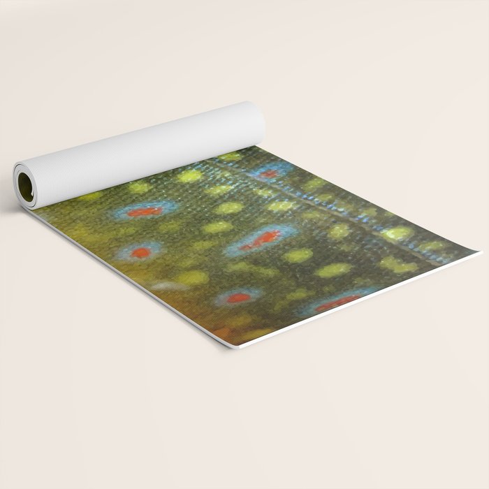 Brook Trout Skin Fly Fishing Yoga Mat Gallery Image 2
