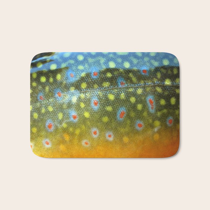 Brook Trout Skin Fly Fishing Bath Mat Gallery Image 1