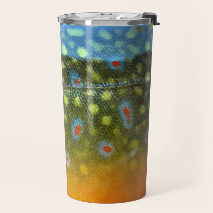 Brook Trout Skin Fly Fishing Travel Mug Gallery Image 2