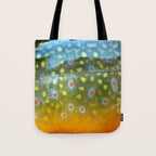 Brook Trout Skin Fly Fishing Tote Bag Gallery Image 1