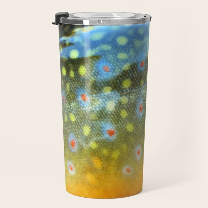Brook Trout Skin Fly Fishing Travel Mug Gallery Image 3