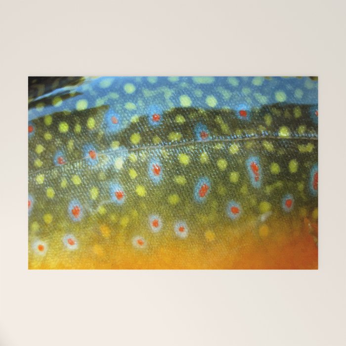 Brook Trout Skin Fly Fishing Welcome Mat Gallery Image 1