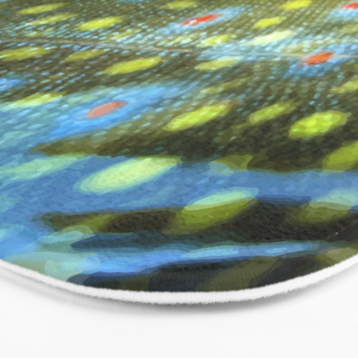 Brook Trout Skin Fly Fishing Bath Mat Gallery Image 3