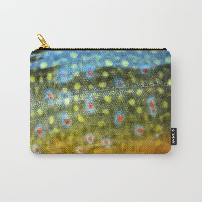 Brook Trout Skin Fly Fishing Carry All Pouch Gallery Image 1