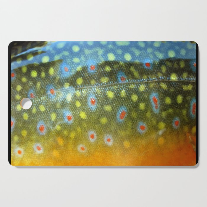Brook Trout Skin Fly Fishing Cutting Board Gallery Image 1