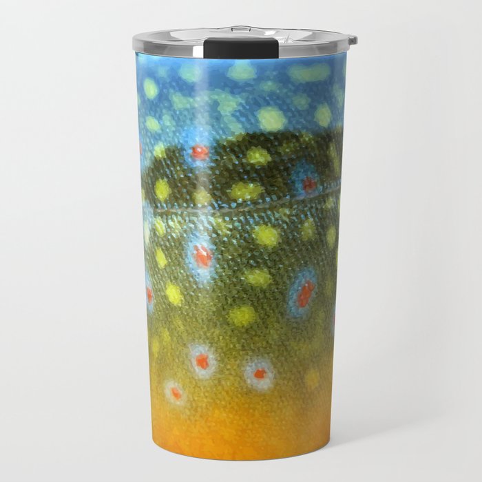 Brook Trout Skin Fly Fishing Travel Mug Gallery Image 1