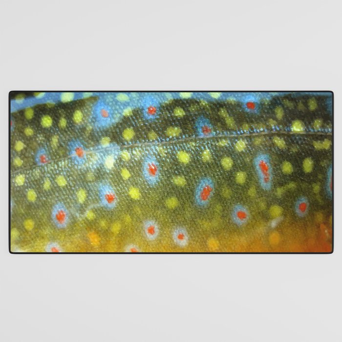 Brook Trout Skin Fly Fishing Desk Mat Gallery Image 3