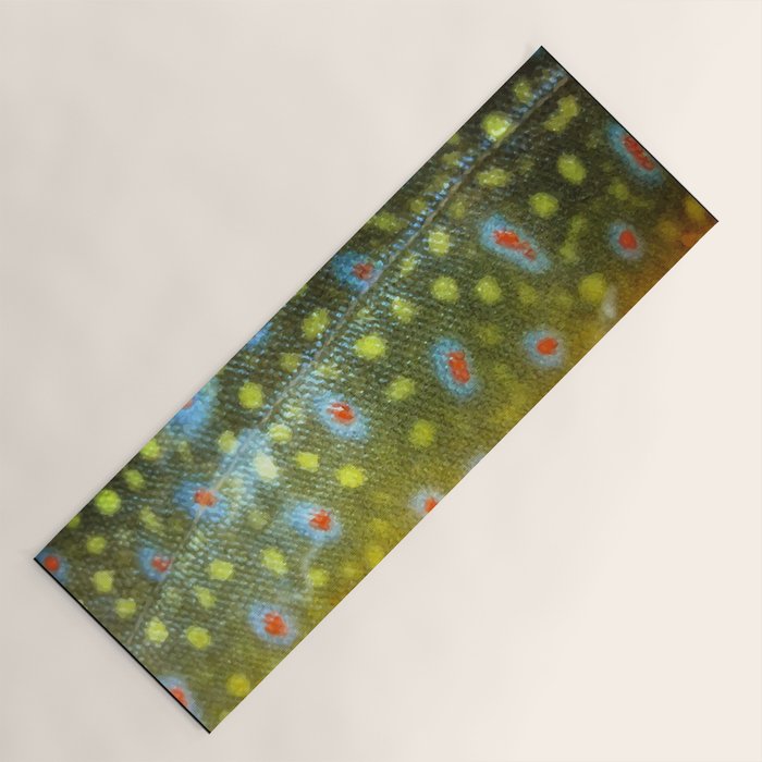 Brook Trout Skin Fly Fishing Yoga Mat Gallery Image 1