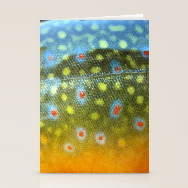 Brook Trout Skin Fly Fishing Stationery Card Gallery Image 2