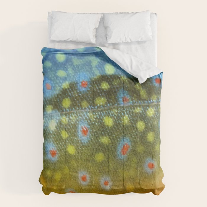Brook Trout Skin Fly Fishing Comforter Gallery Image 6