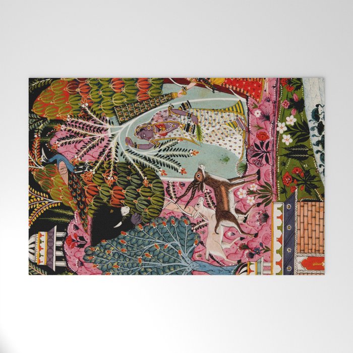 Todi Ragini Indian Painting Illustration Welcome Mat Gallery Image 1