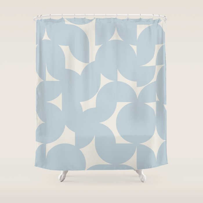 Contemporary Geometric Shapes - Soft Blue Shower Curtain Gallery Image 1