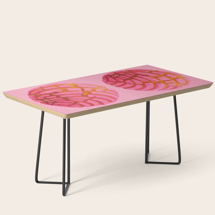 Pink concha bread mexican concha pan dulce mexican food lover Coffee Table Gallery Image 1