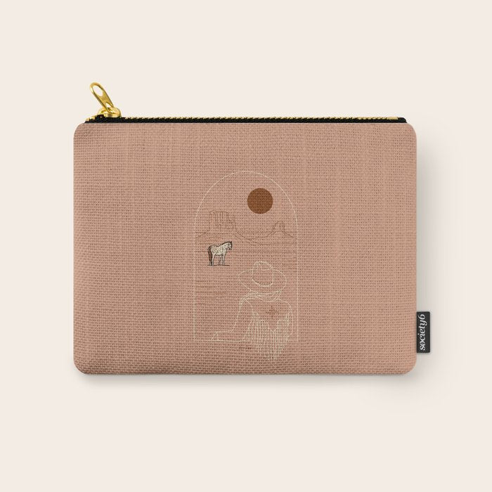 Lost Pony - Pink Clay Carry All Pouch Gallery Image 1