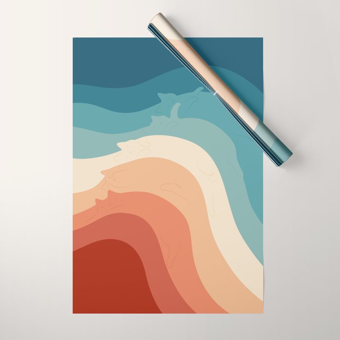 Cat Landscape 163 Wrapping Paper Gallery Image 1