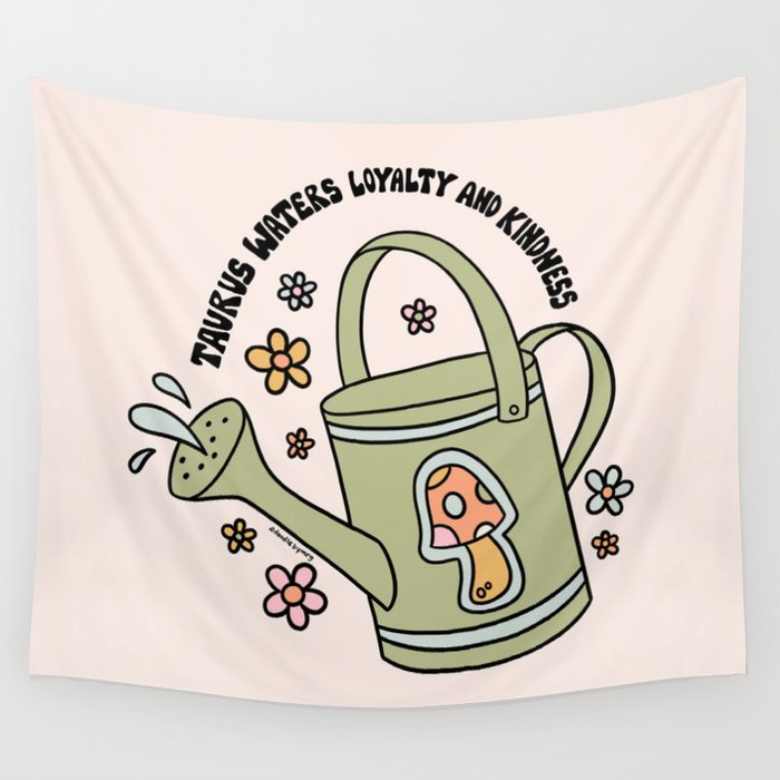 Taurus Watering Can Wall Tapestry Gallery Image 4