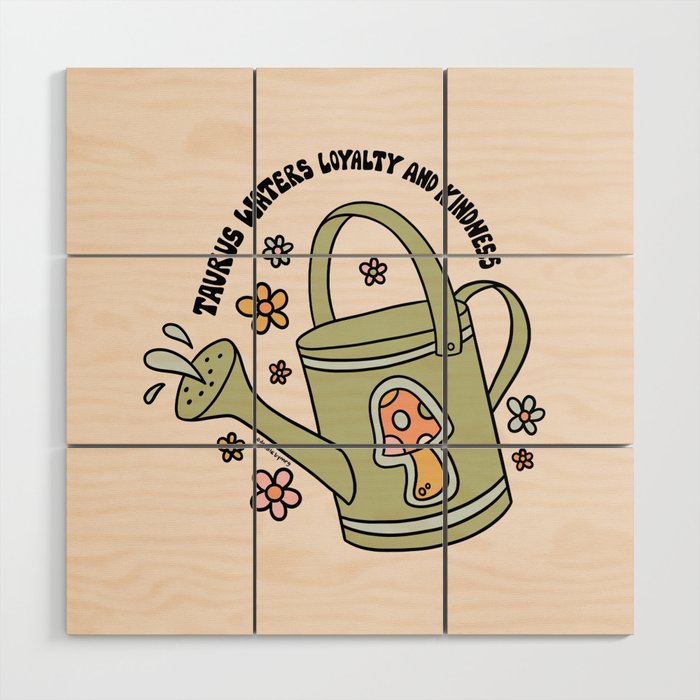 Taurus Watering Can Wood Wall Art Gallery Image 1