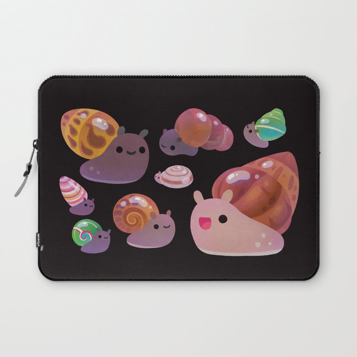 Land snail - dark Laptop Sleeve Gallery Image 1