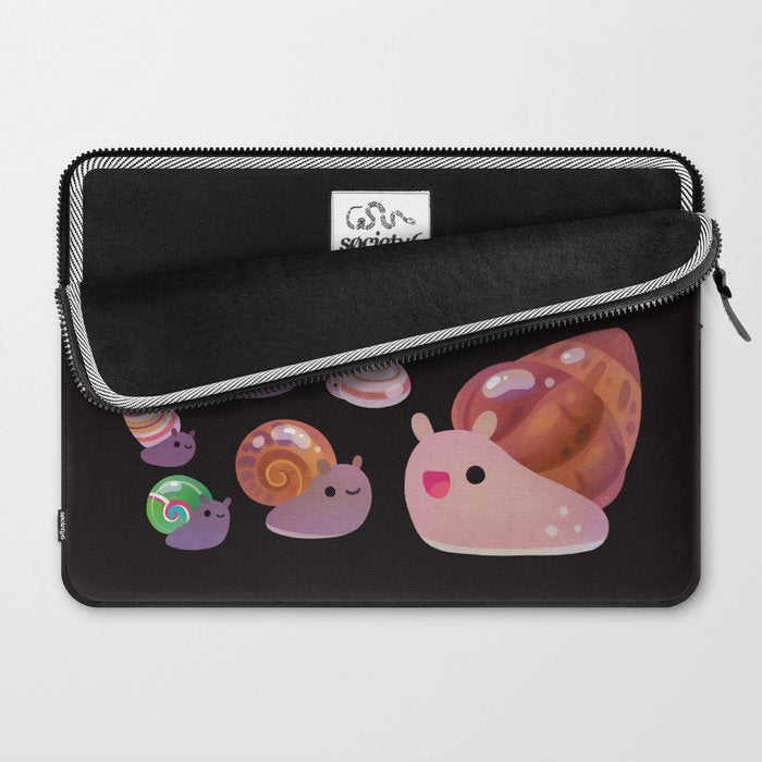 Land snail - dark Laptop Sleeve Gallery Image 2