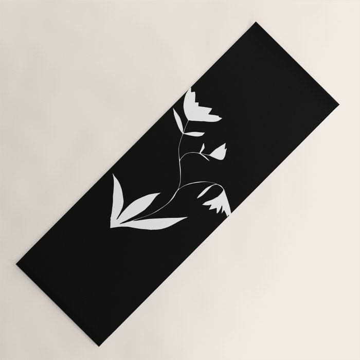 Fading Spring In Black  Yoga Mat Gallery Image 1