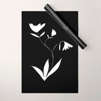 Fading Spring In Black  Wrapping Paper Gallery Image 1