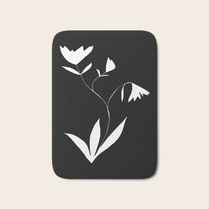 Fading Spring In Black  Bath Mat Gallery Image 1