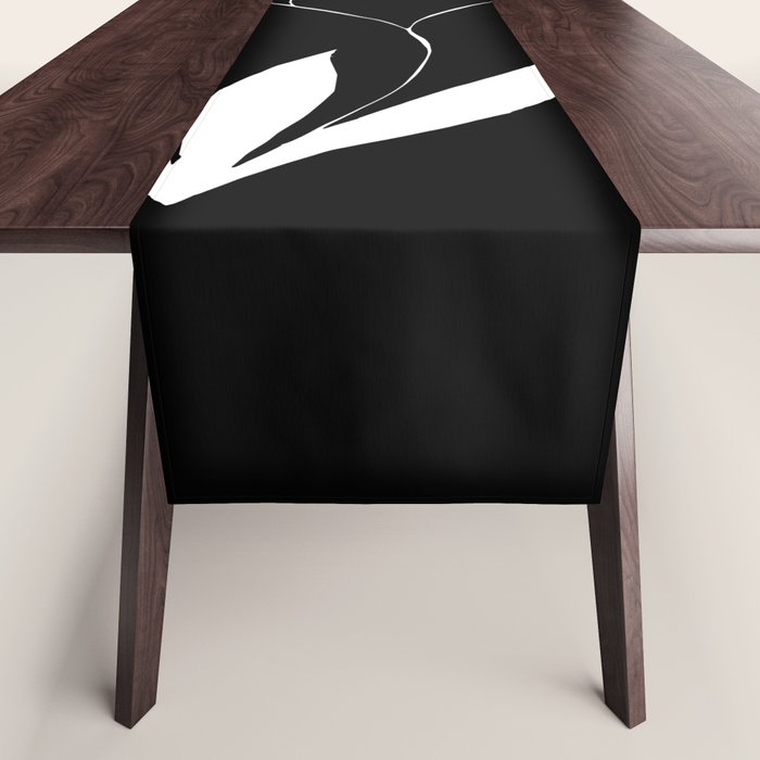 Fading Spring In Black  Table Runner Gallery Image 1