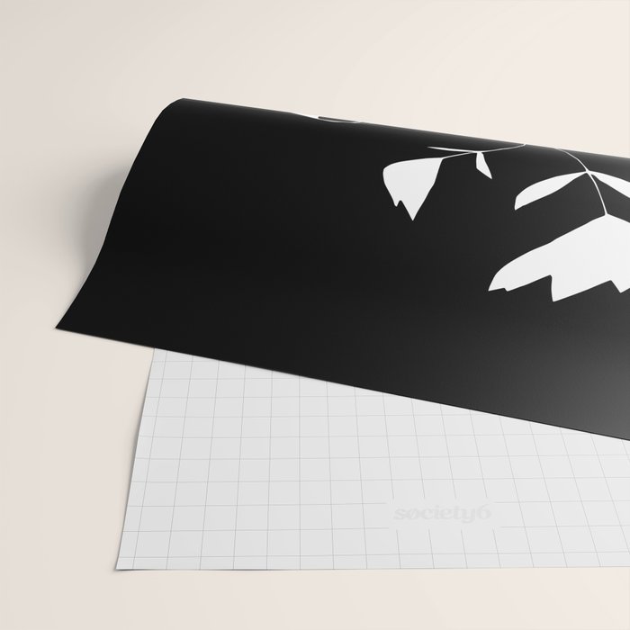 Fading Spring In Black  Wrapping Paper Gallery Image 2