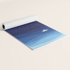 Falling star, shooting star, sailboat ocean waves blue sea Yoga Mat Gallery Image 2